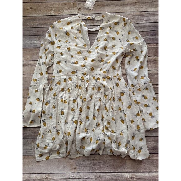 Free People Bohemian Tunic Top - Rust/Ivory Comb Size 6 NWT Floral - Picture 9 of 9